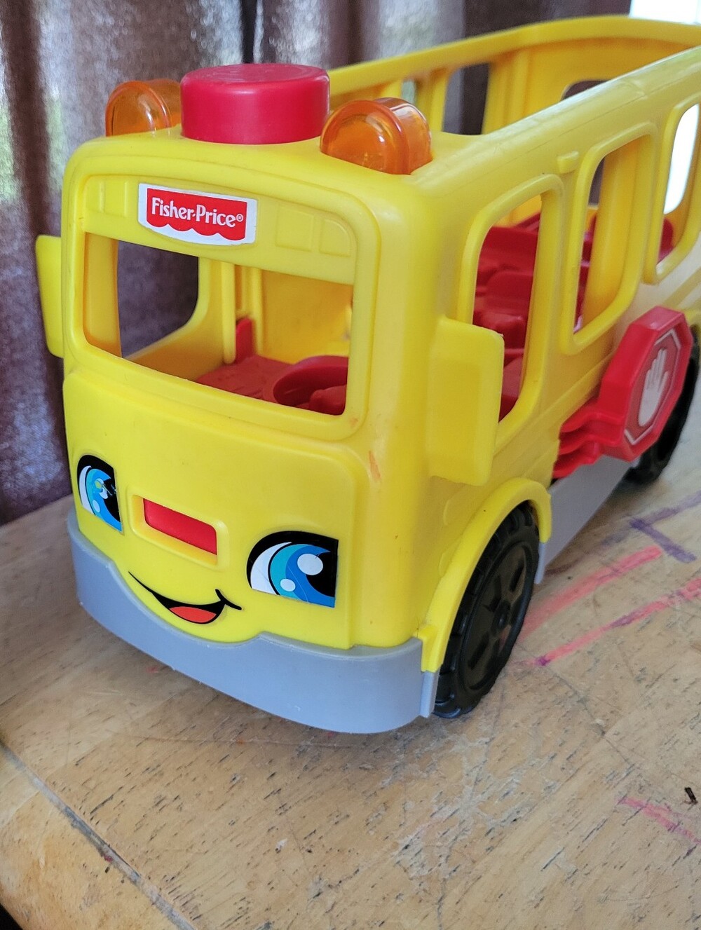 2016 MATTEL FISHER PRICE LITTLE PEOPLE SINGING SCHOOL BUS, TESTED WORKS